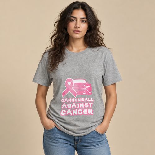 Cannonball Against Cancer Pink Ribbon Awareness T-Shirt