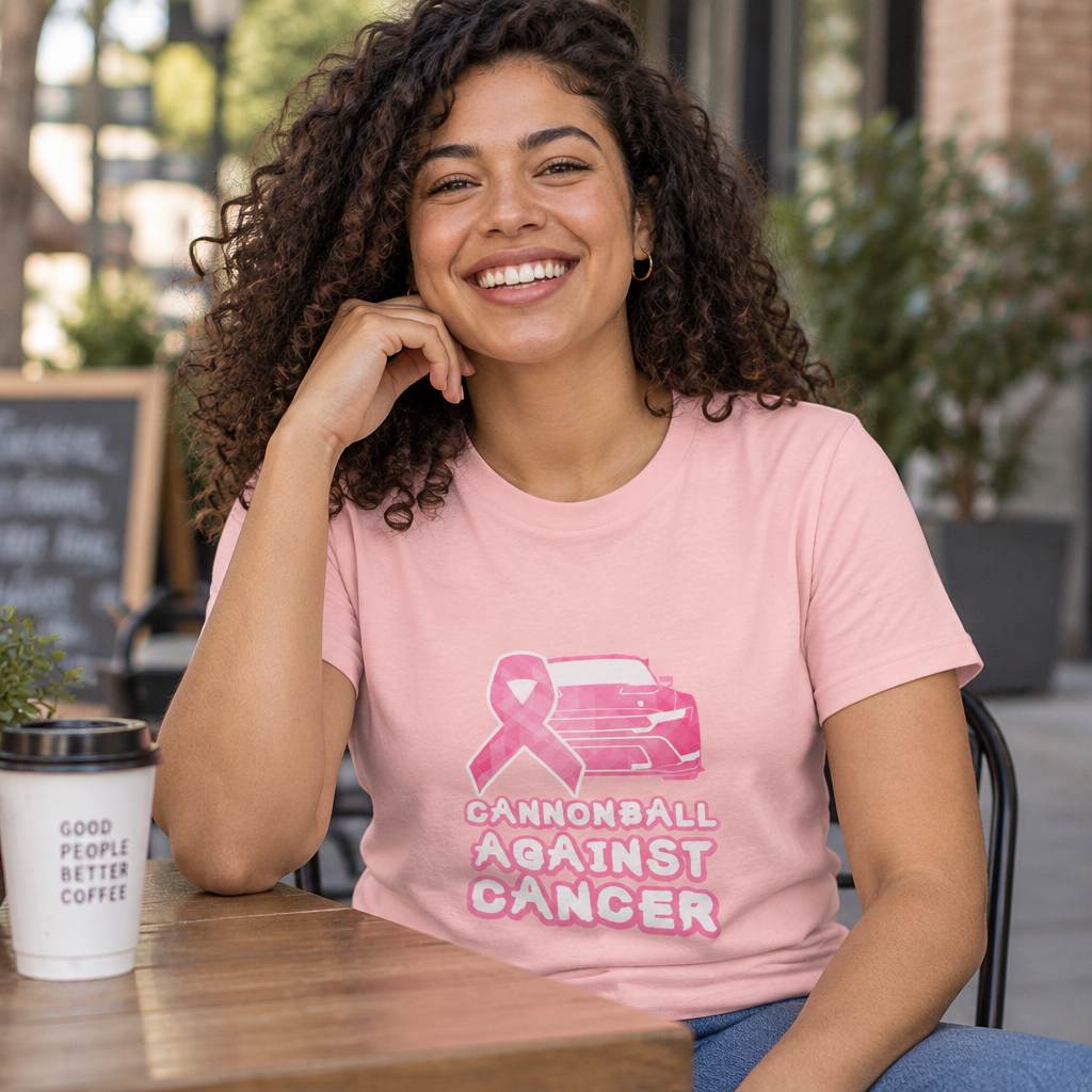 Cannonball Against Cancer Pink Ribbon Awareness T-Shirt